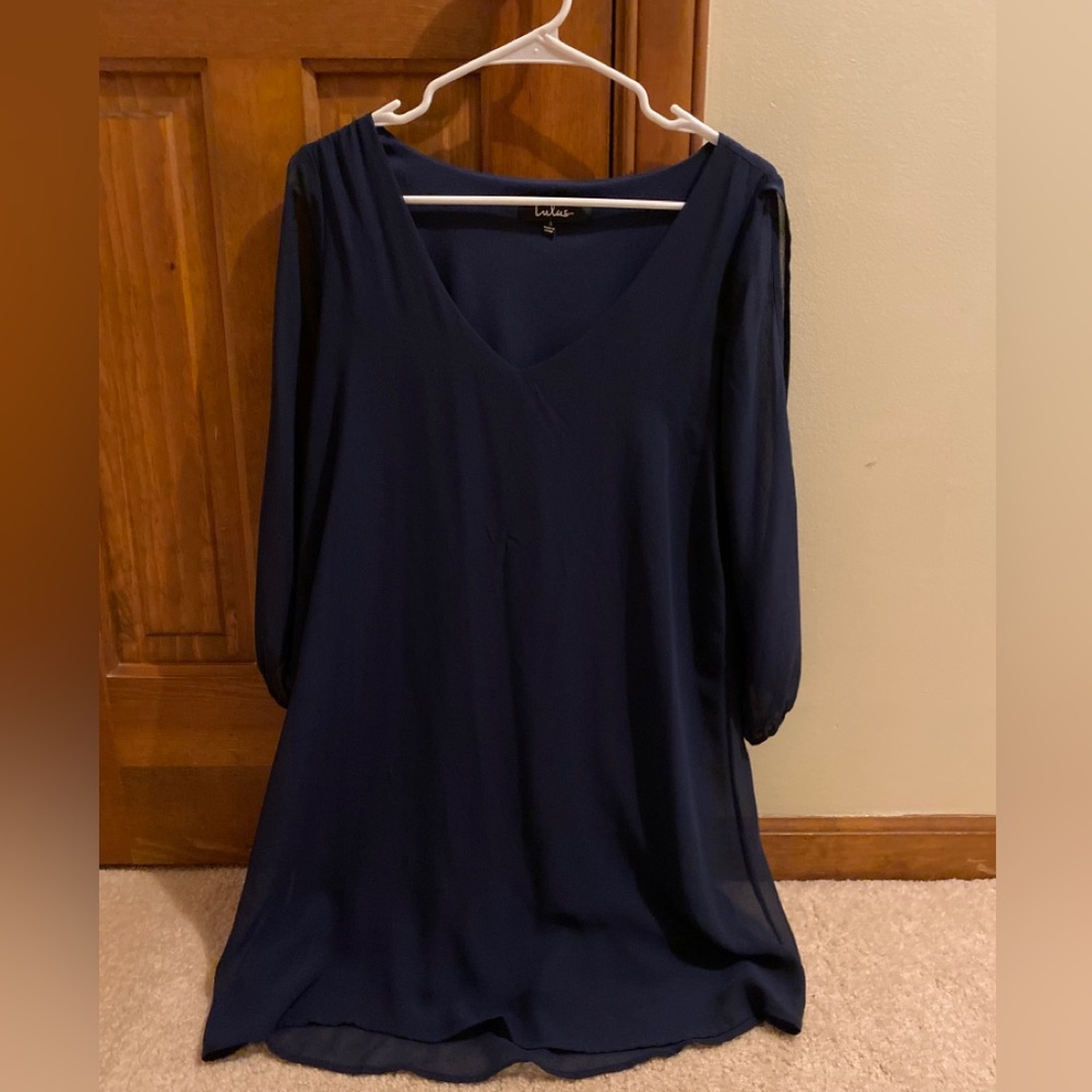Navy blue long sleeve dress